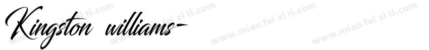 Kingston williams字体转换